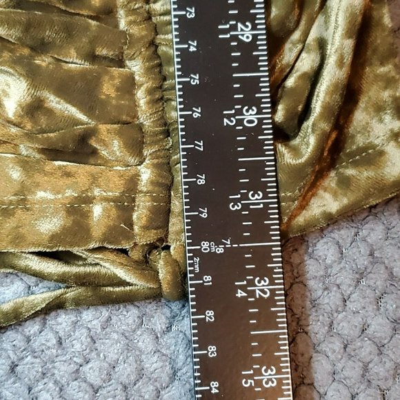 Wild Fable Women's Ruched Slip Dress Spaghetti Straps Stretch Olive Medium - Picture 4 of 11